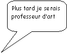 Rectangle  coins arrondis: Plus tard je serais professeur dart 